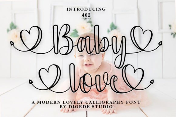 Baby Love Outline: A Display Font for Authentic Online Brands