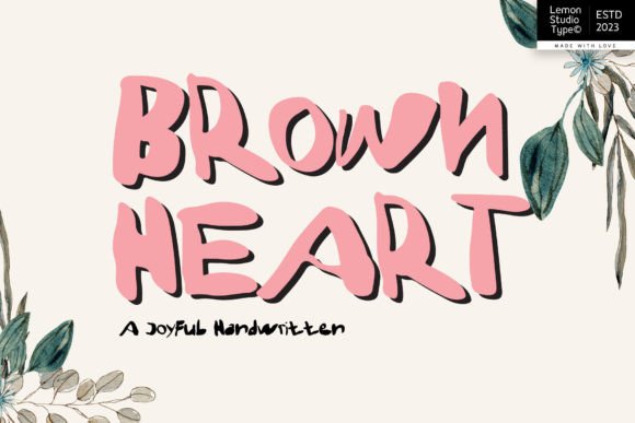 Brown Heart Font: A Joyful Tool for Your Digital Design Projects