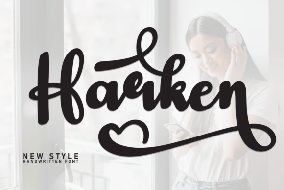 Harken: A Sweet and Friendly Handwritten Font for Editorial Charm