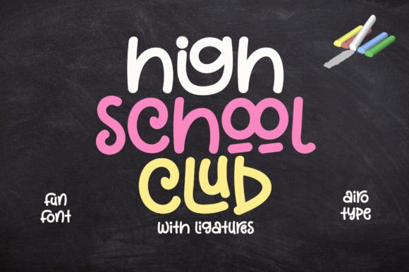 High School Club Font for Digital Design