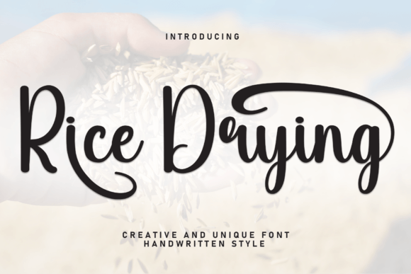 Rice Drying Font: A Creative Tool for Your Handmade Designs