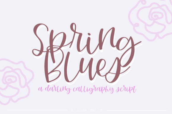 Spring Blues: A Playful Script Font for Editorial Storytelling