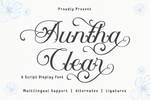 The Auntha Clear Font for Crafters: A Pretty and Playful Script